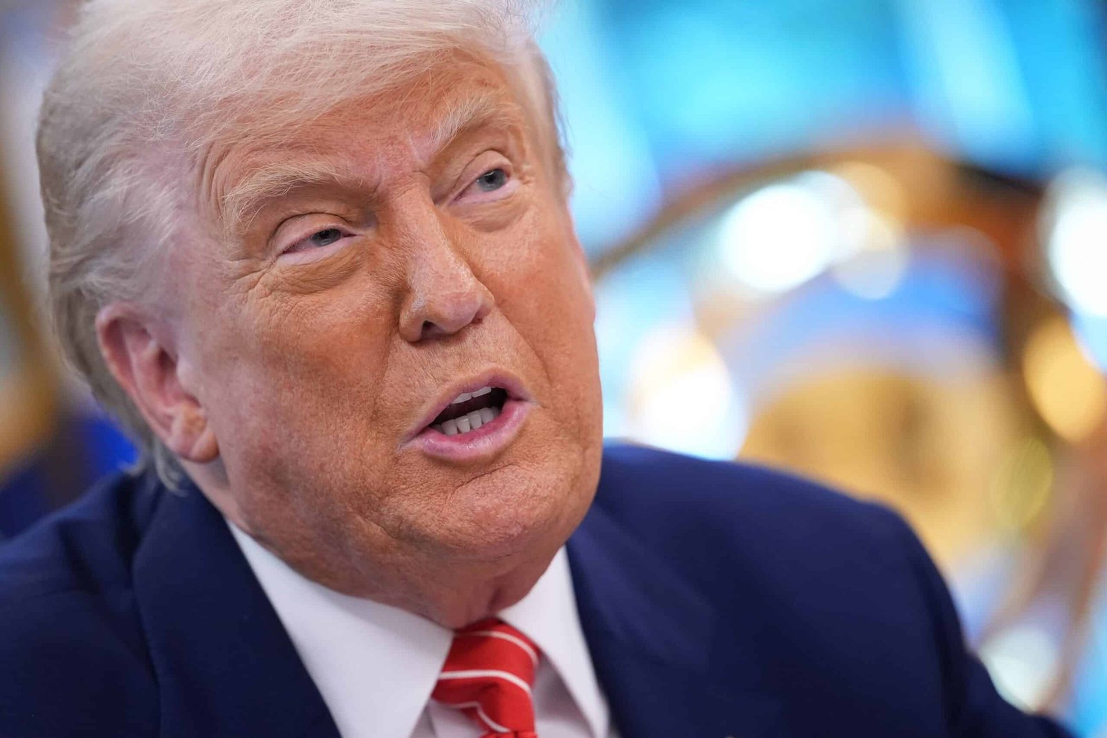 Photo: President Donald Trump is held during a press conference at the Oval Office of the White House in Washington, on May 30, 2025.
